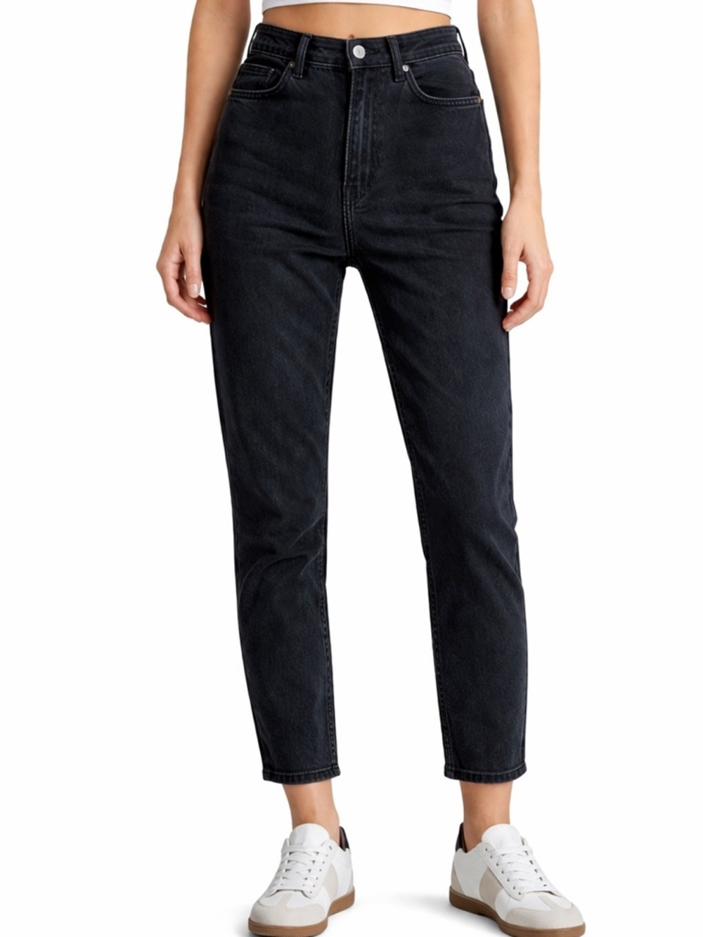 Everlane High Rise Straight Jeans Washed Black 29 Ankle